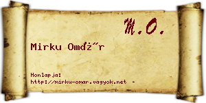 Mirku Omár névjegykártya